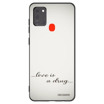 Picasee husă neagră din silicon pentru Samsung Galaxy A21s - Love is a drug