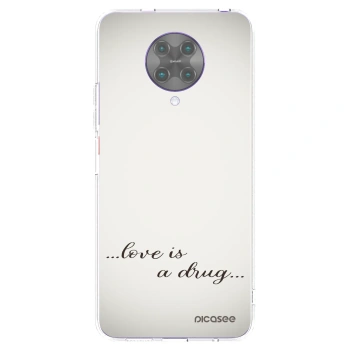 Picasee husă transparentă din silicon pentru Xiaomi Poco F2 Pro - Love is a drug