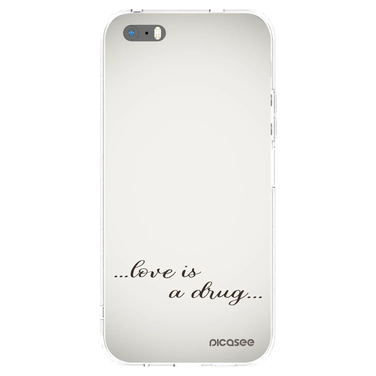 Picasee husă transparentă din silicon pentru Apple iPhone 5/5S/SE - Love is a drug