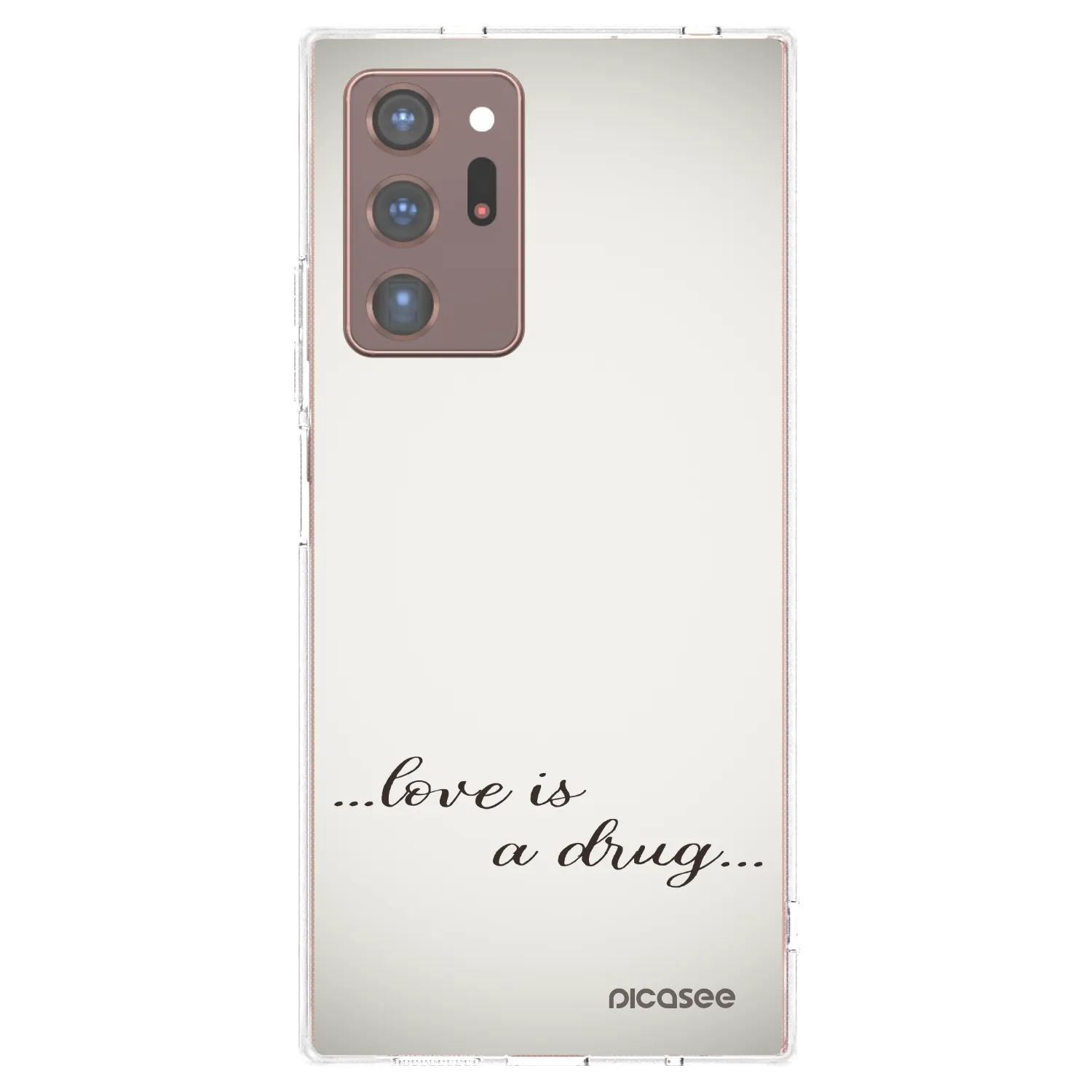 Picasee husă transparentă din silicon pentru Samsung Galaxy Note 20 Ultra - Love is a drug