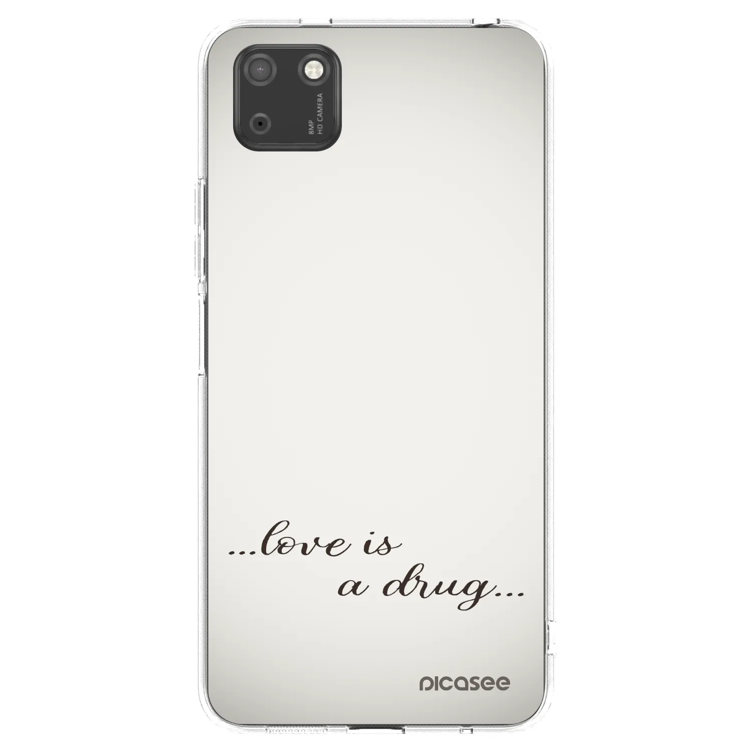 Picasee husă transparentă din silicon pentru Huawei Y5P - Love is a drug