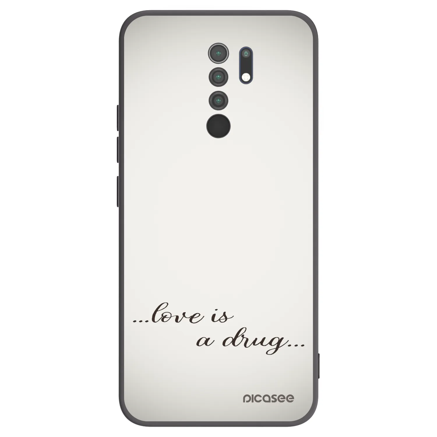 Picasee husă neagră din silicon pentru Xiaomi Redmi 9 - Love is a drug