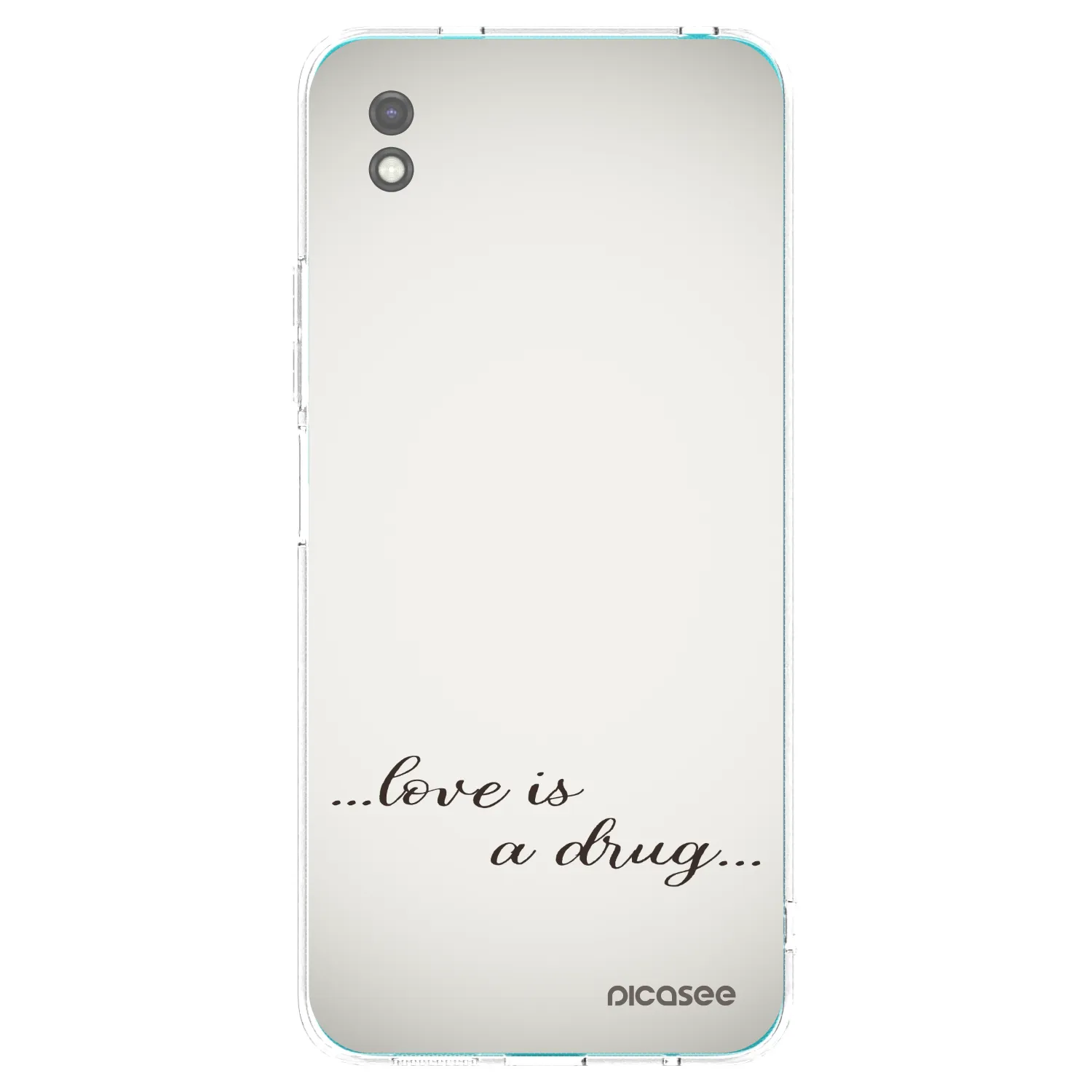 Picasee husă neagră din silicon pentru Xiaomi Redmi 9A - Love is a drug