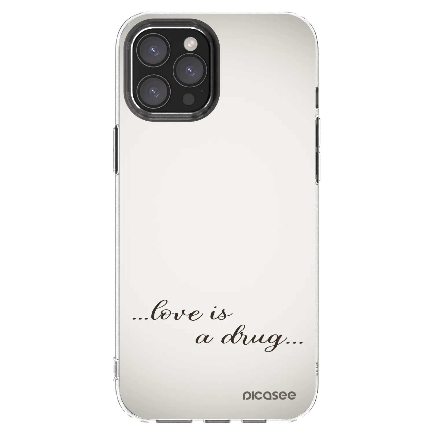 Picasee husă transparentă din silicon pentru Apple iPhone 12 Pro Max - Love is a drug