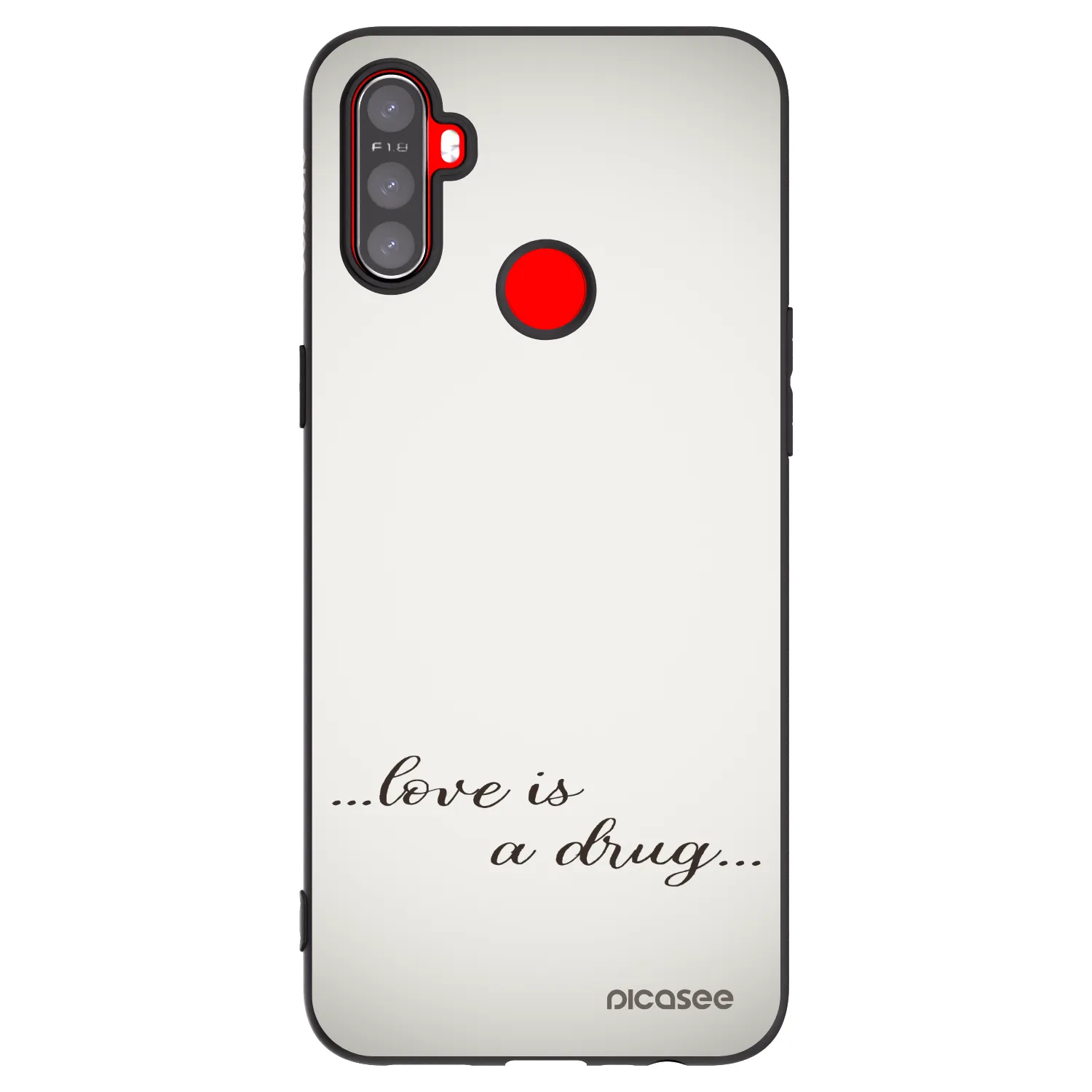Picasee husă neagră din silicon pentru Realme C3 - Love is a drug