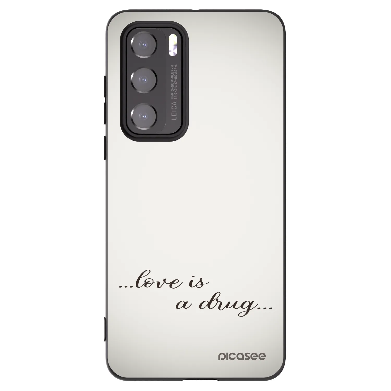 Picasee husă neagră din silicon pentru Huawei P40 - Love is a drug