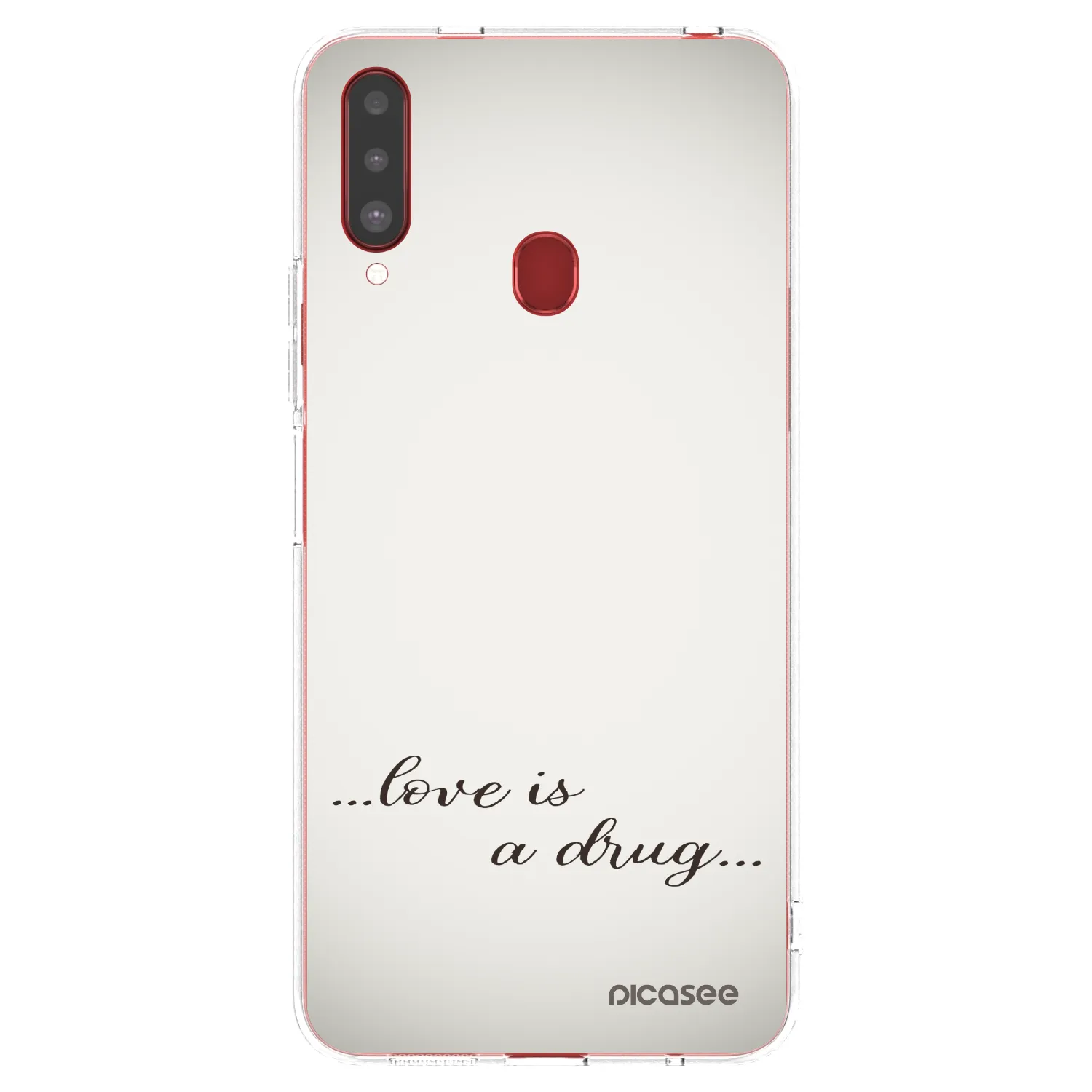 Picasee husă transparentă din silicon pentru Samsung Galaxy A20s - Love is a drug