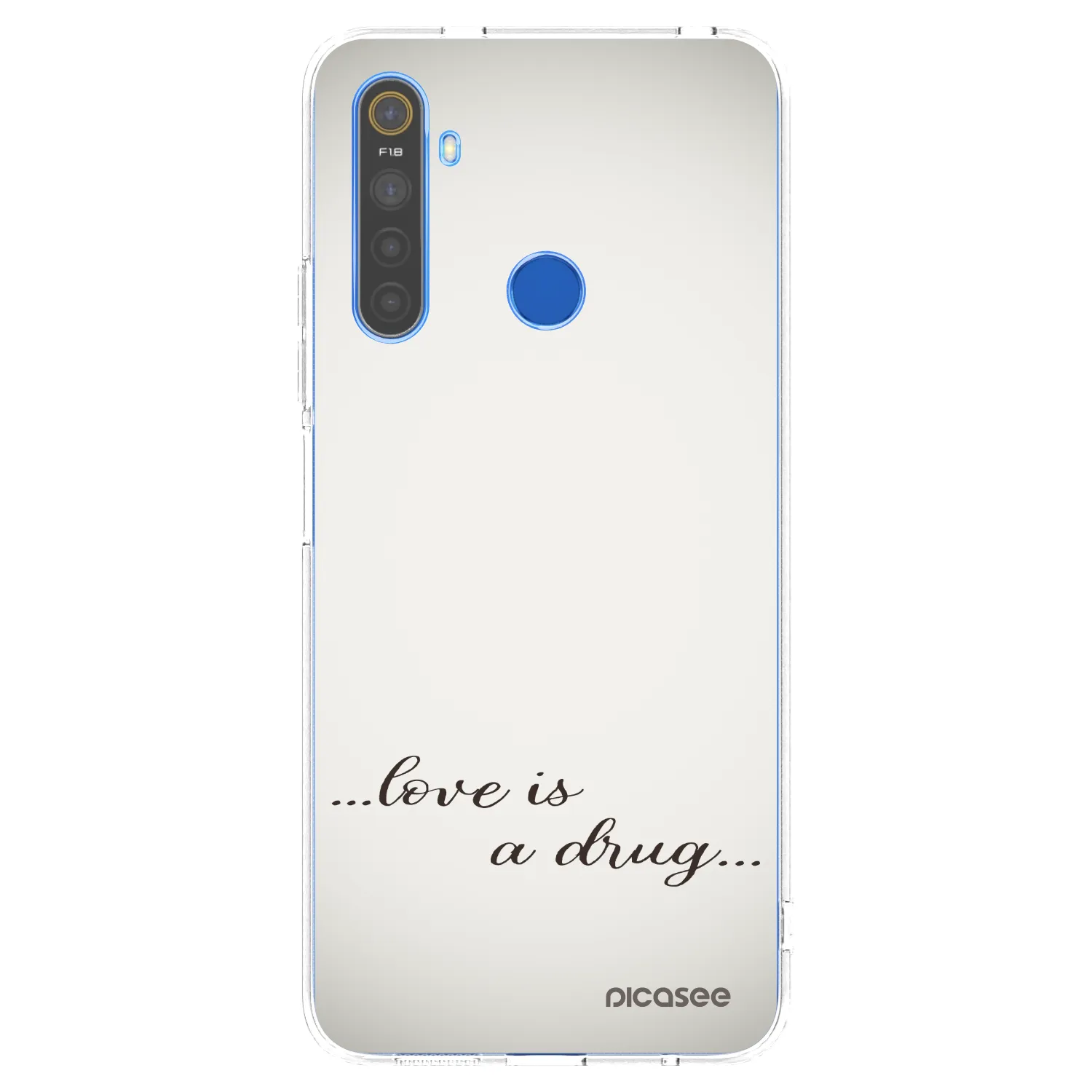Picasee husă transparentă din silicon pentru Realme 5 - Love is a drug