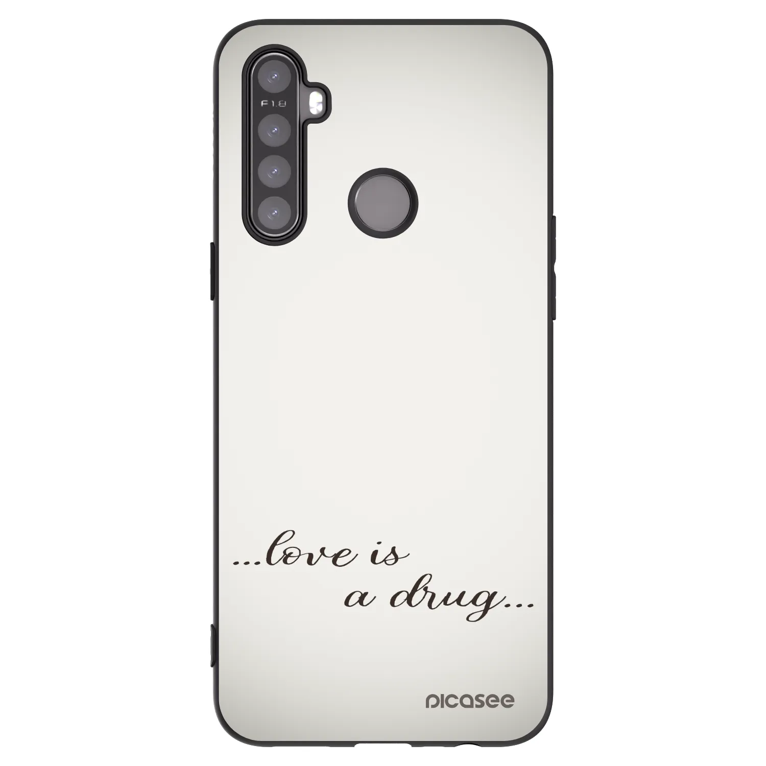Picasee husă neagră din silicon pentru Realme 5 - Love is a drug