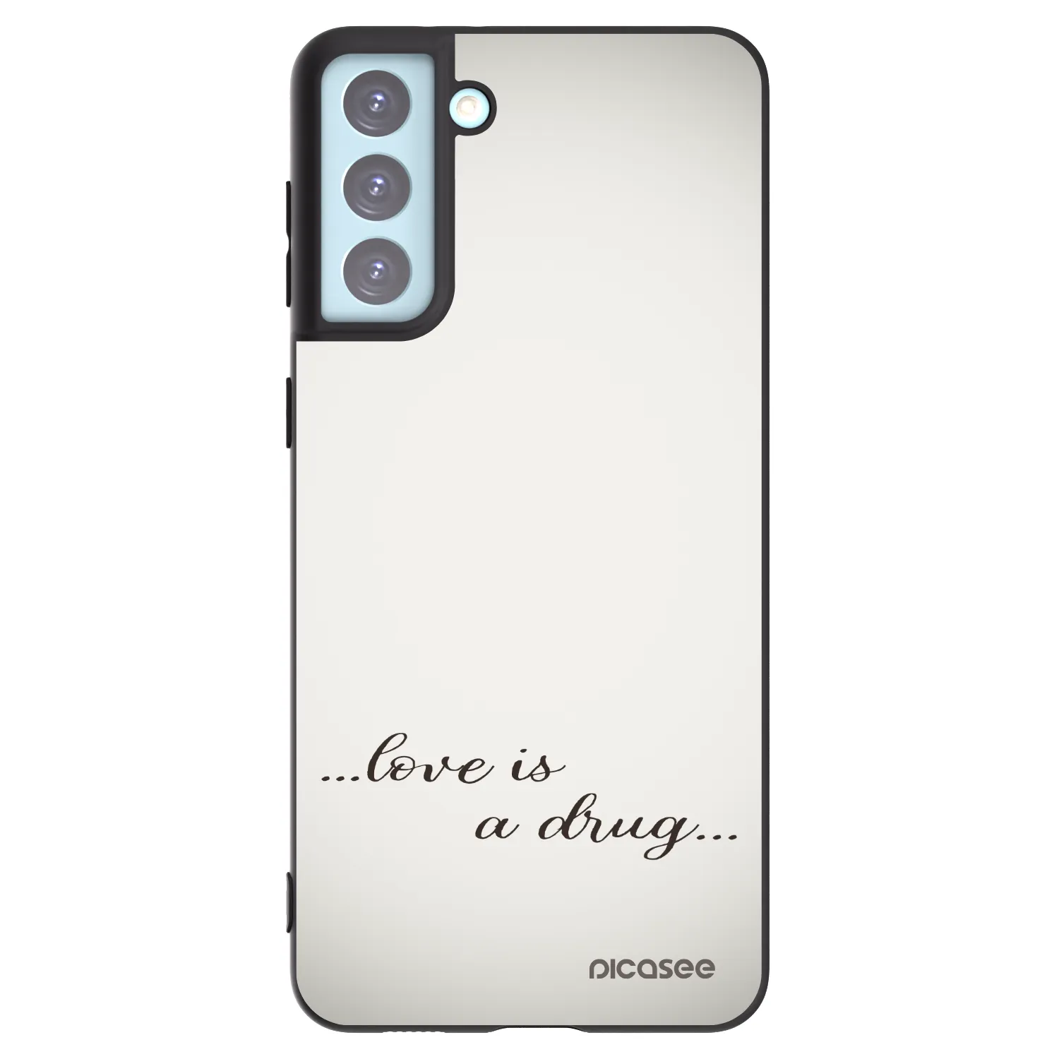 Picasee husă neagră din silicon pentru Samsung Galaxy S21+ 5G G996F - Love is a drug