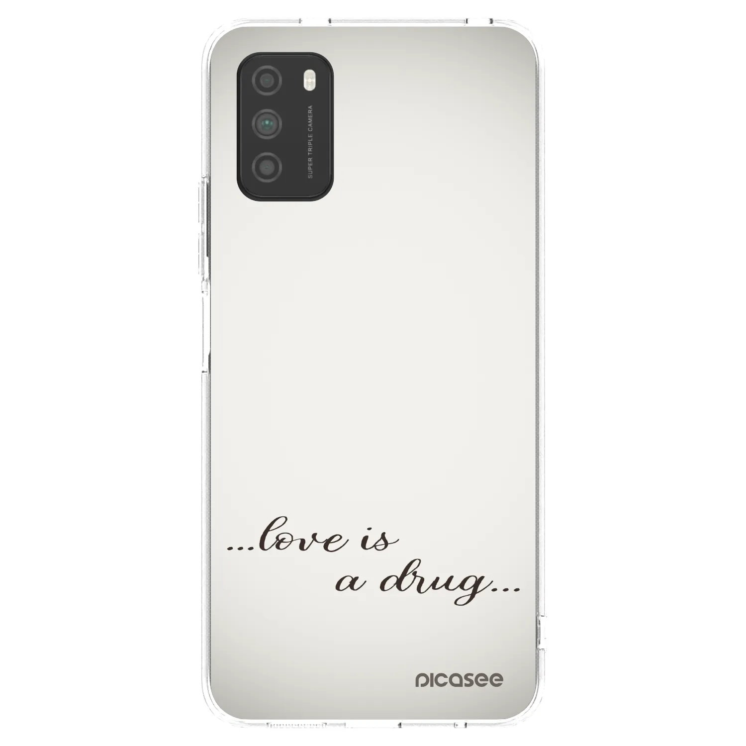 Picasee husă transparentă din silicon pentru Xiaomi Poco M3 - Love is a drug