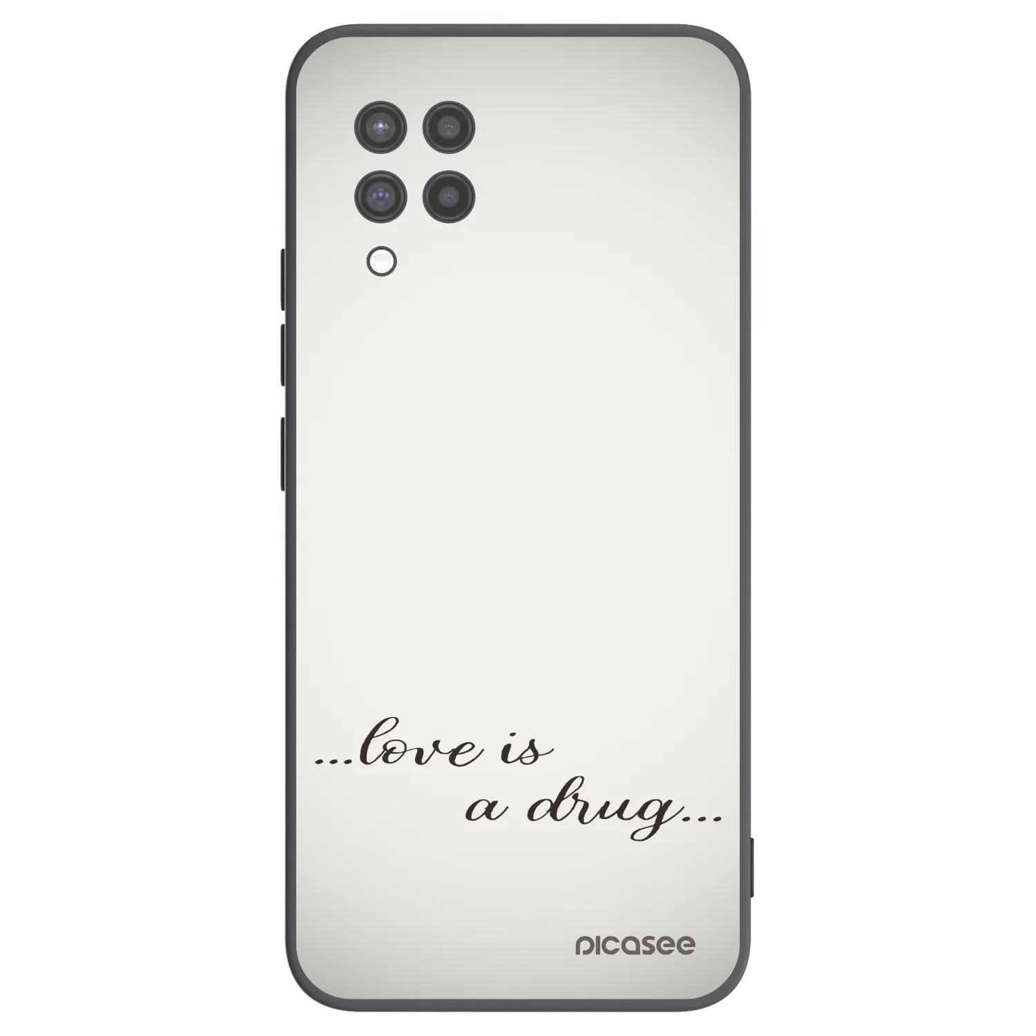 Picasee husă neagră din silicon pentru Samsung Galaxy A42 A426B - Love is a drug