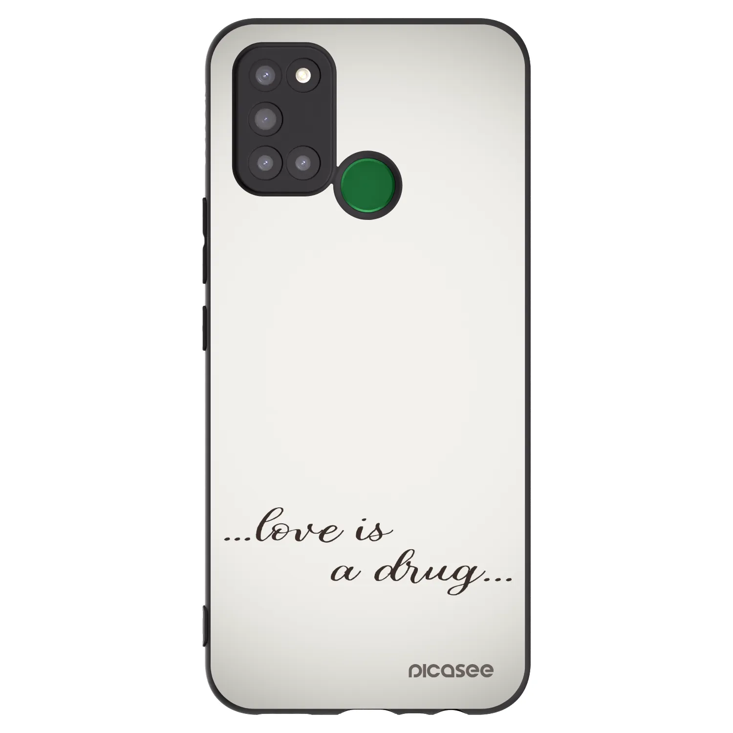 Picasee husă neagră din silicon pentru Realme 7i - Love is a drug