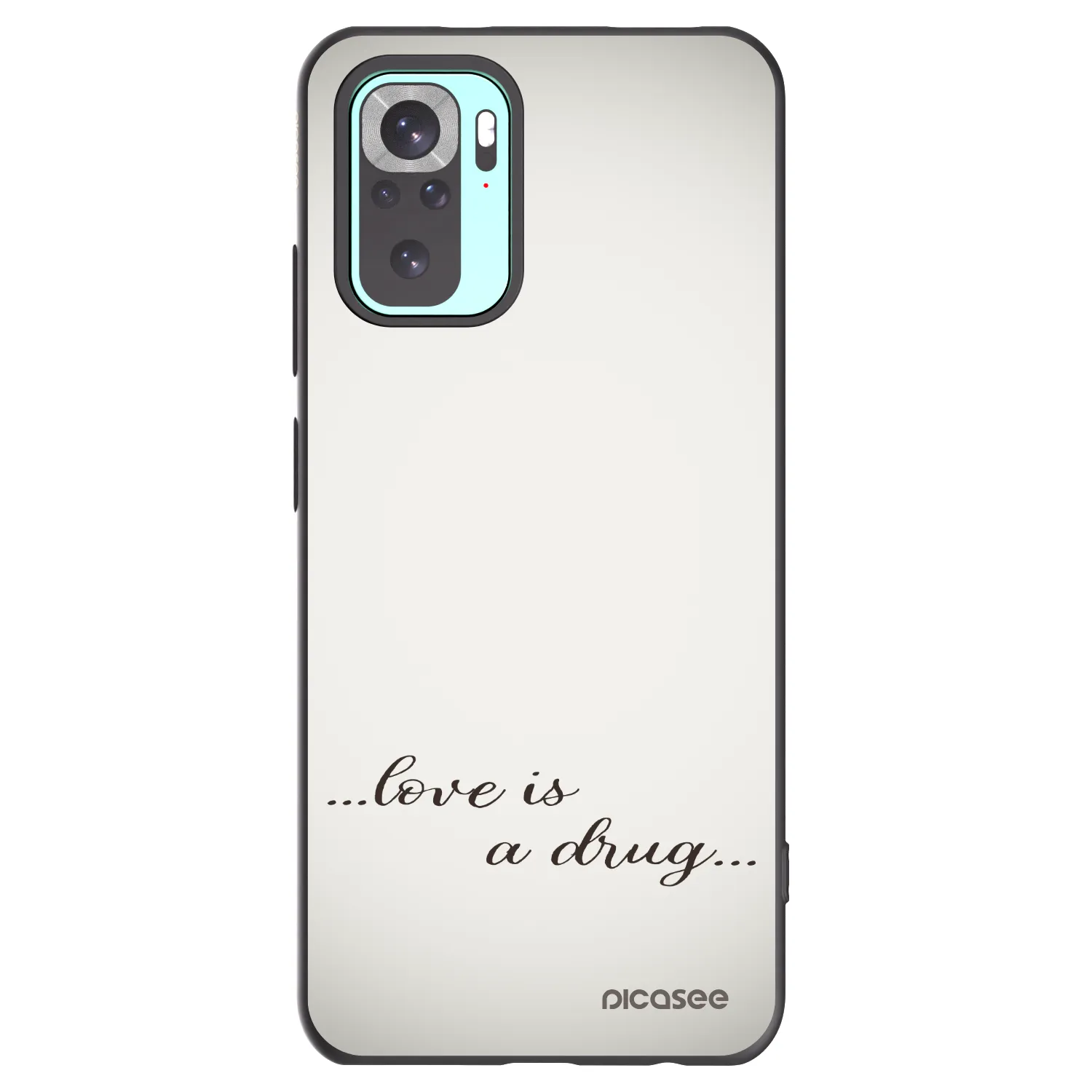 Picasee husă neagră din silicon pentru Xiaomi Redmi Note 10 Pro - Love is a drug