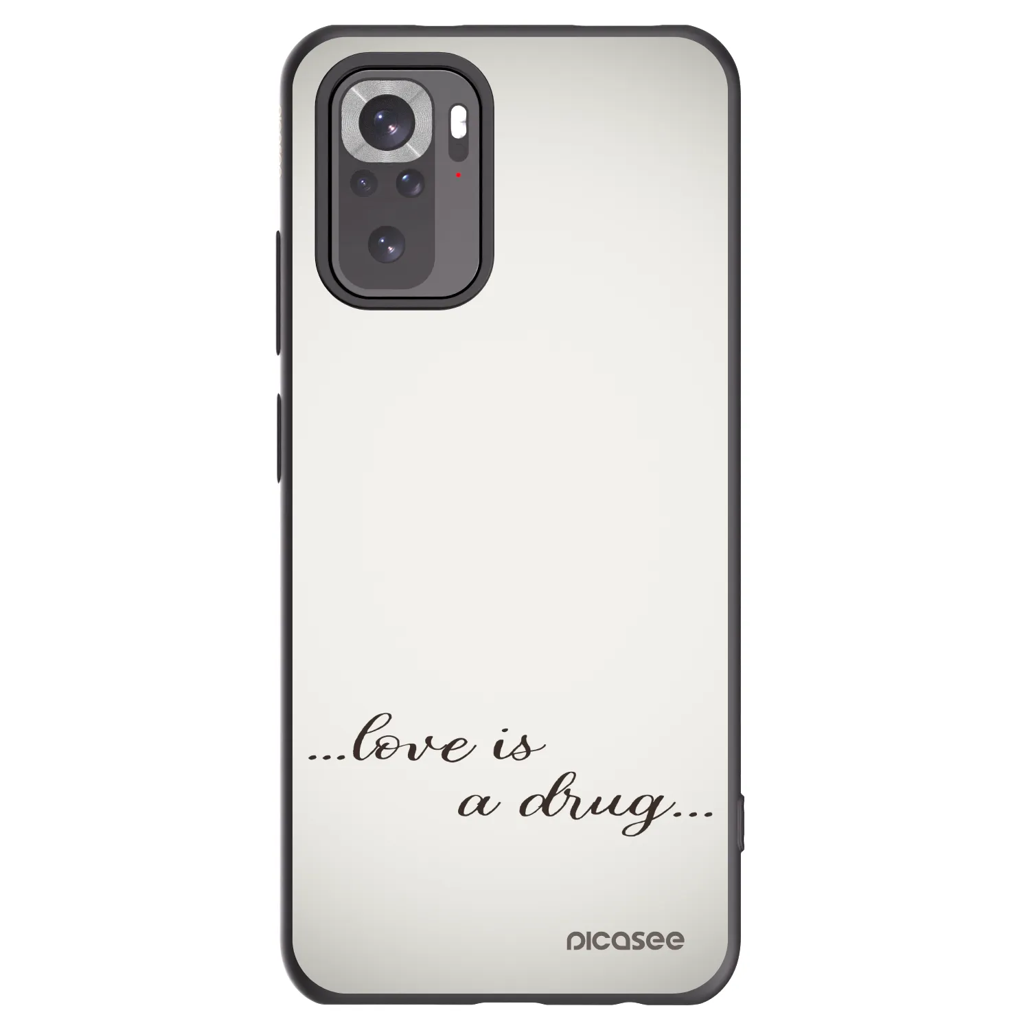 Picasee husă neagră din silicon pentru Xiaomi Redmi Note 10S - Love is a drug