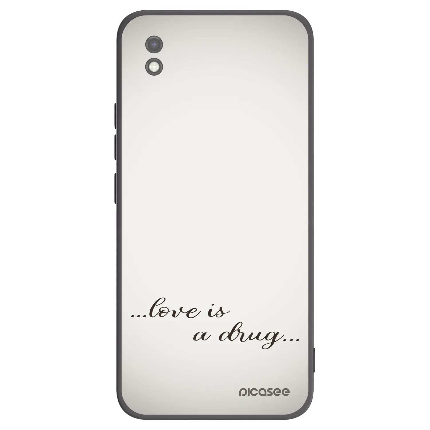 Picasee husă neagră din silicon pentru Xiaomi Redmi 9AT - Love is a drug
