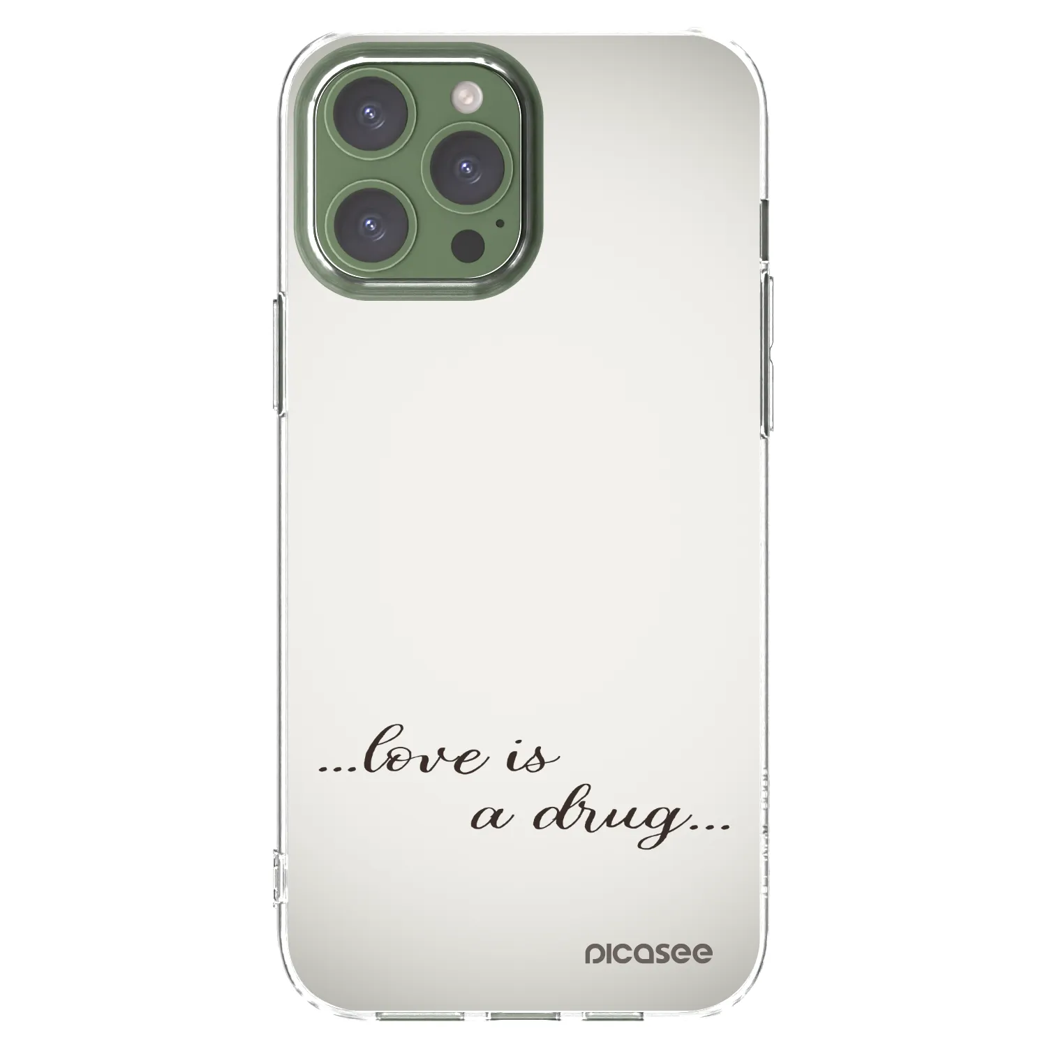 Picasee husă transparentă din silicon pentru Apple iPhone 13 Pro Max - Love is a drug