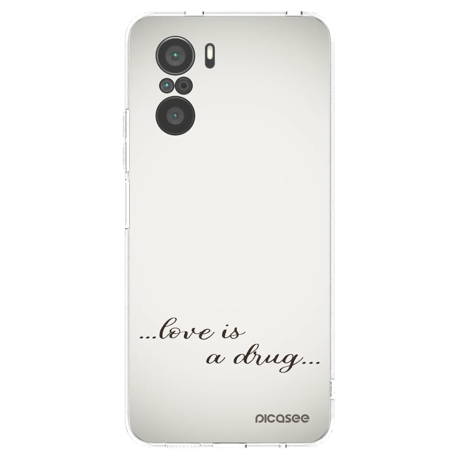 Picasee husă transparentă din silicon pentru Xiaomi Poco F3 - Love is a drug