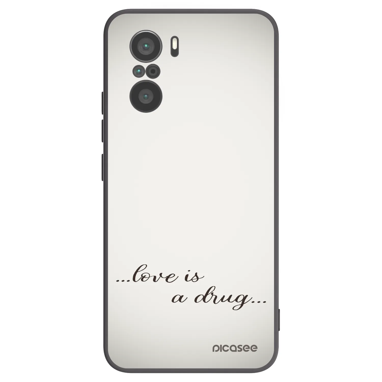 Picasee husă neagră din silicon pentru Xiaomi Poco F3 - Love is a drug