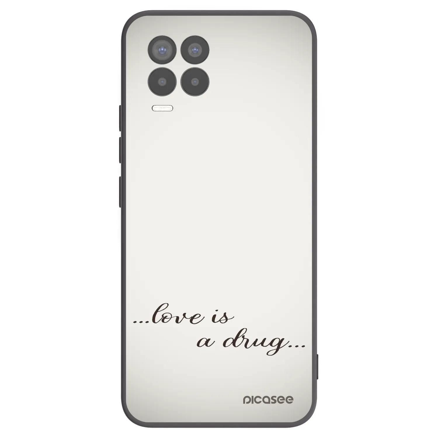 Picasee husă neagră din silicon pentru Realme 8 Pro - Love is a drug