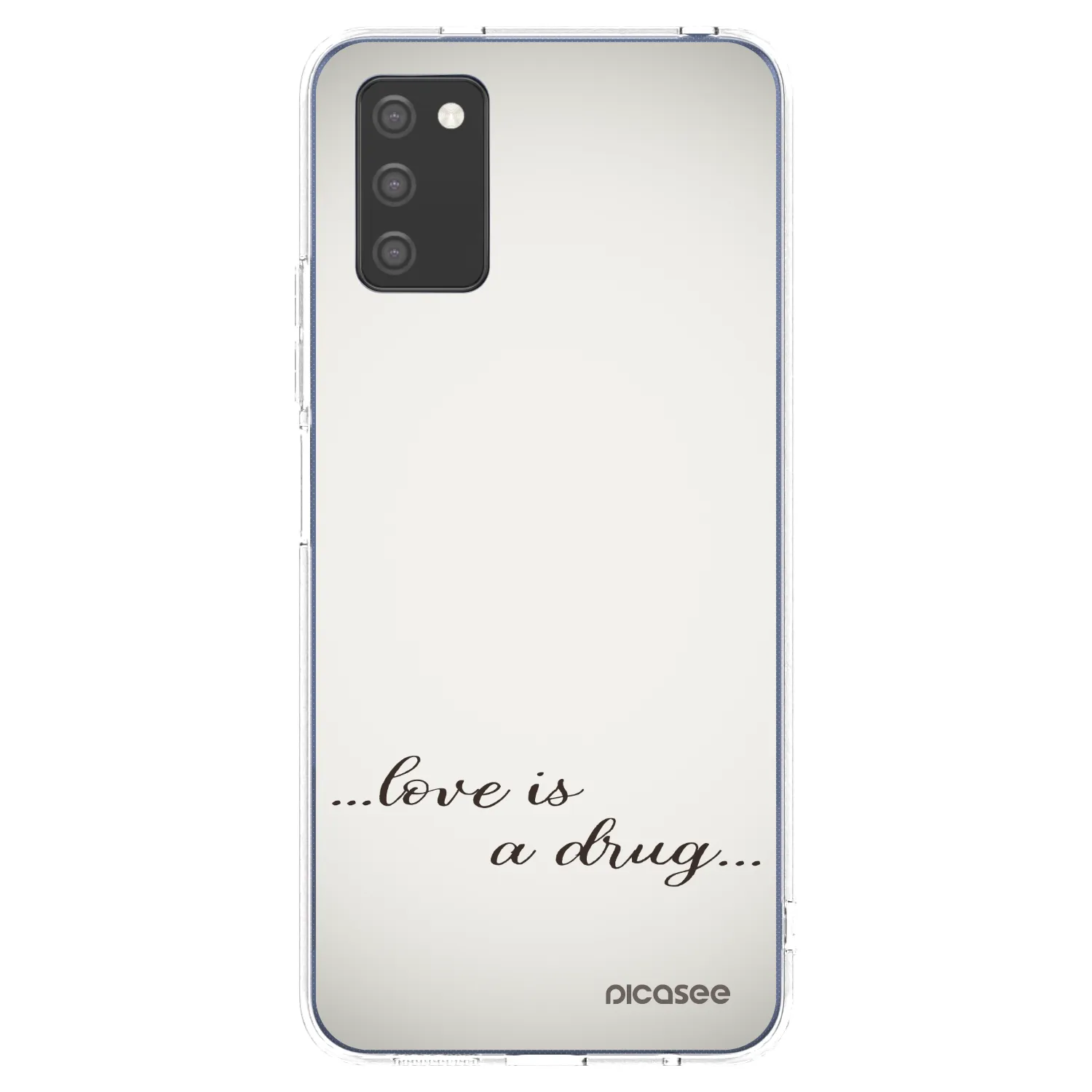 Picasee husă transparentă din silicon pentru Samsung Galaxy A02s A025G - Love is a drug