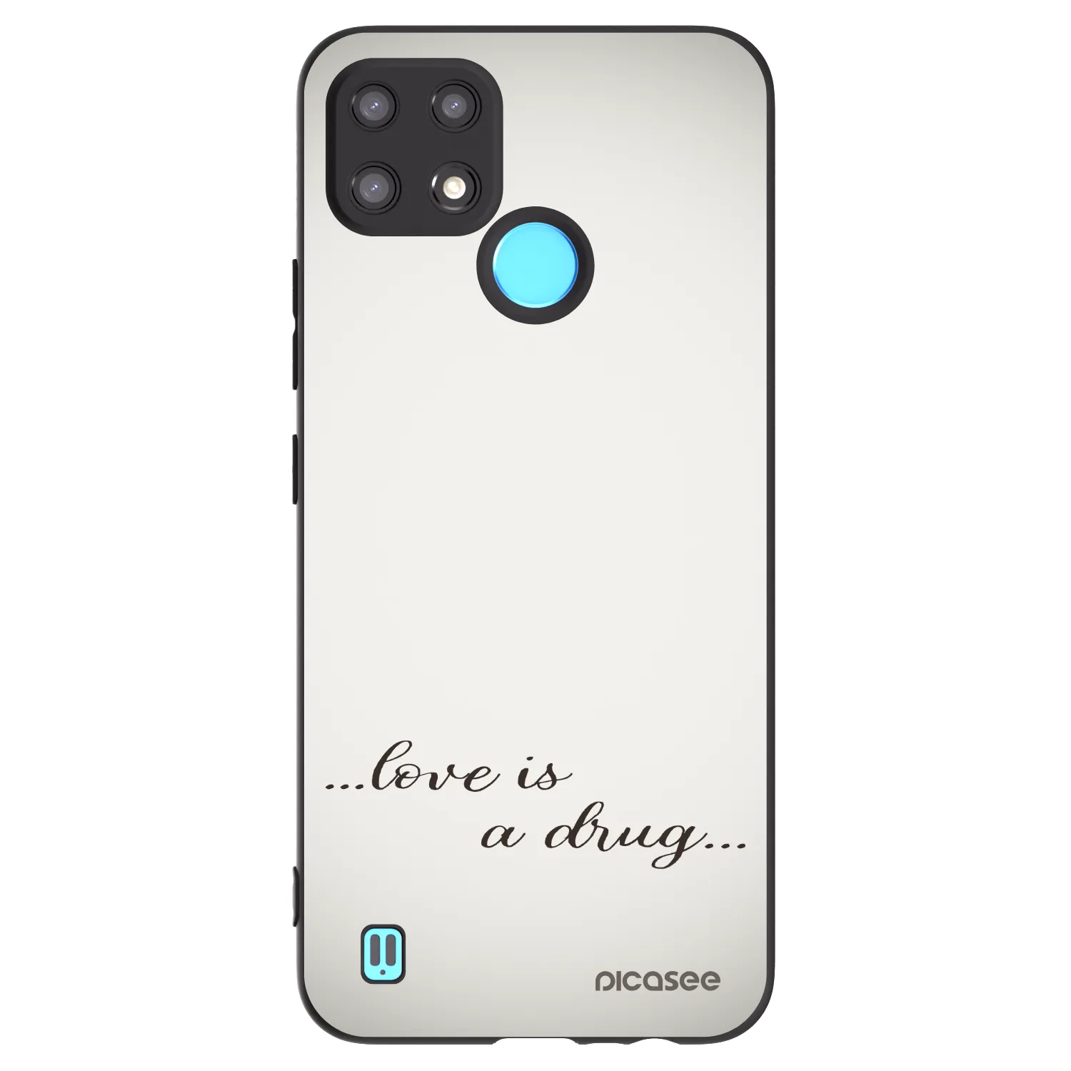 Picasee husă neagră din silicon pentru Realme C21 - Love is a drug