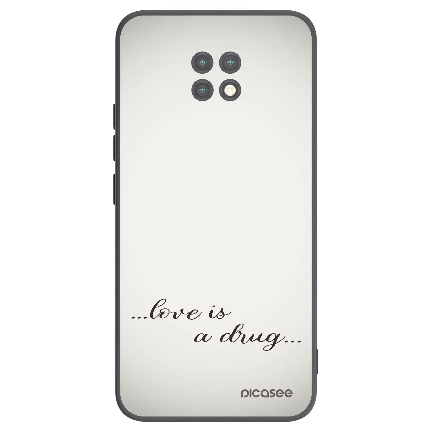 Picasee husă neagră din silicon pentru Xiaomi Redmi Note 9T - Love is a drug