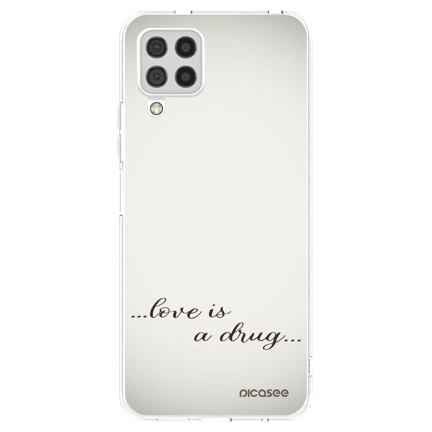 Picasee husă transparentă din silicon pentru Samsung Galaxy A22 A225F 4G - Love is a drug