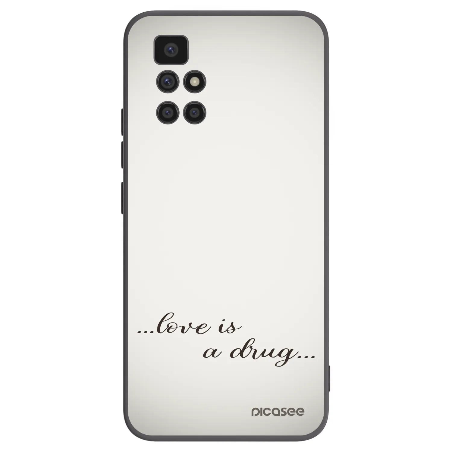 Picasee husă neagră din silicon pentru Xiaomi Redmi 10 - Love is a drug