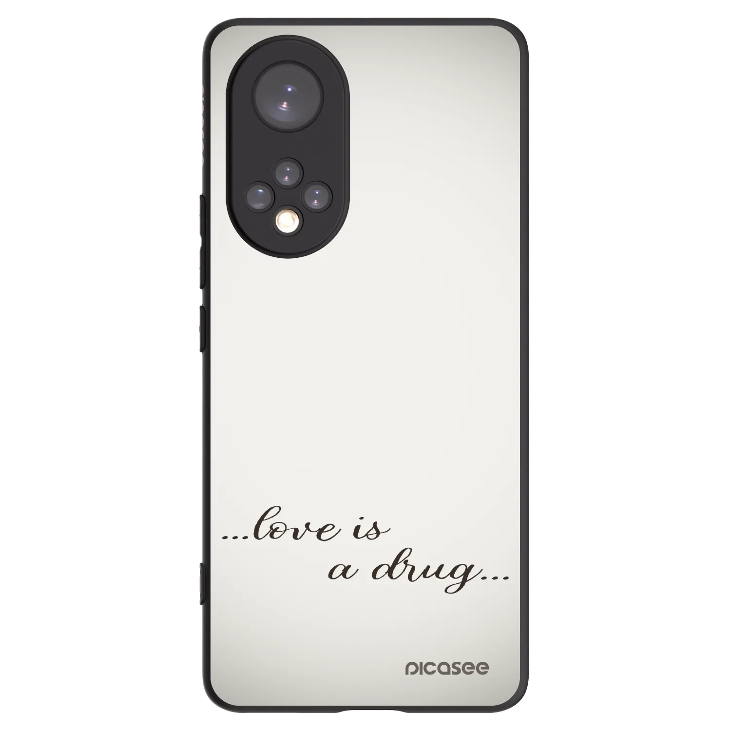 Picasee husă neagră din silicon pentru Honor 50 5G - Love is a drug