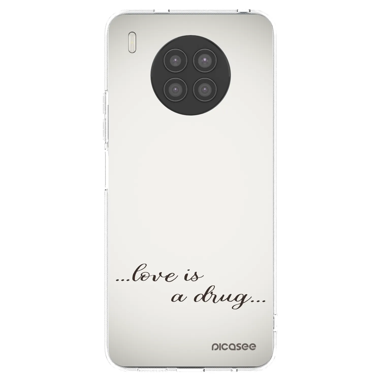 Picasee husă transparentă din silicon pentru Huawei Nova 8i - Love is a drug