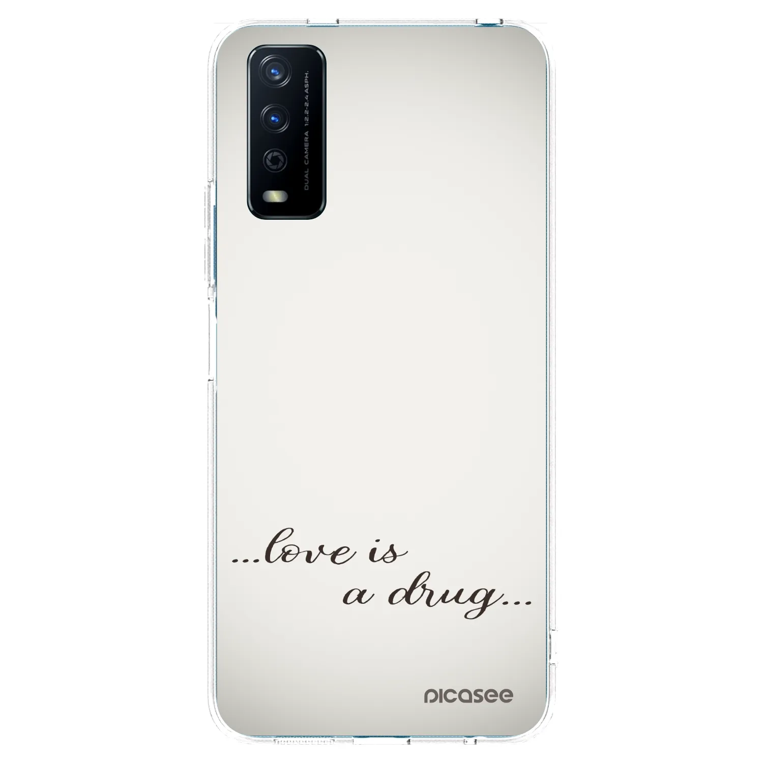 Picasee husă transparentă din silicon pentru Vivo Y11s - Love is a drug