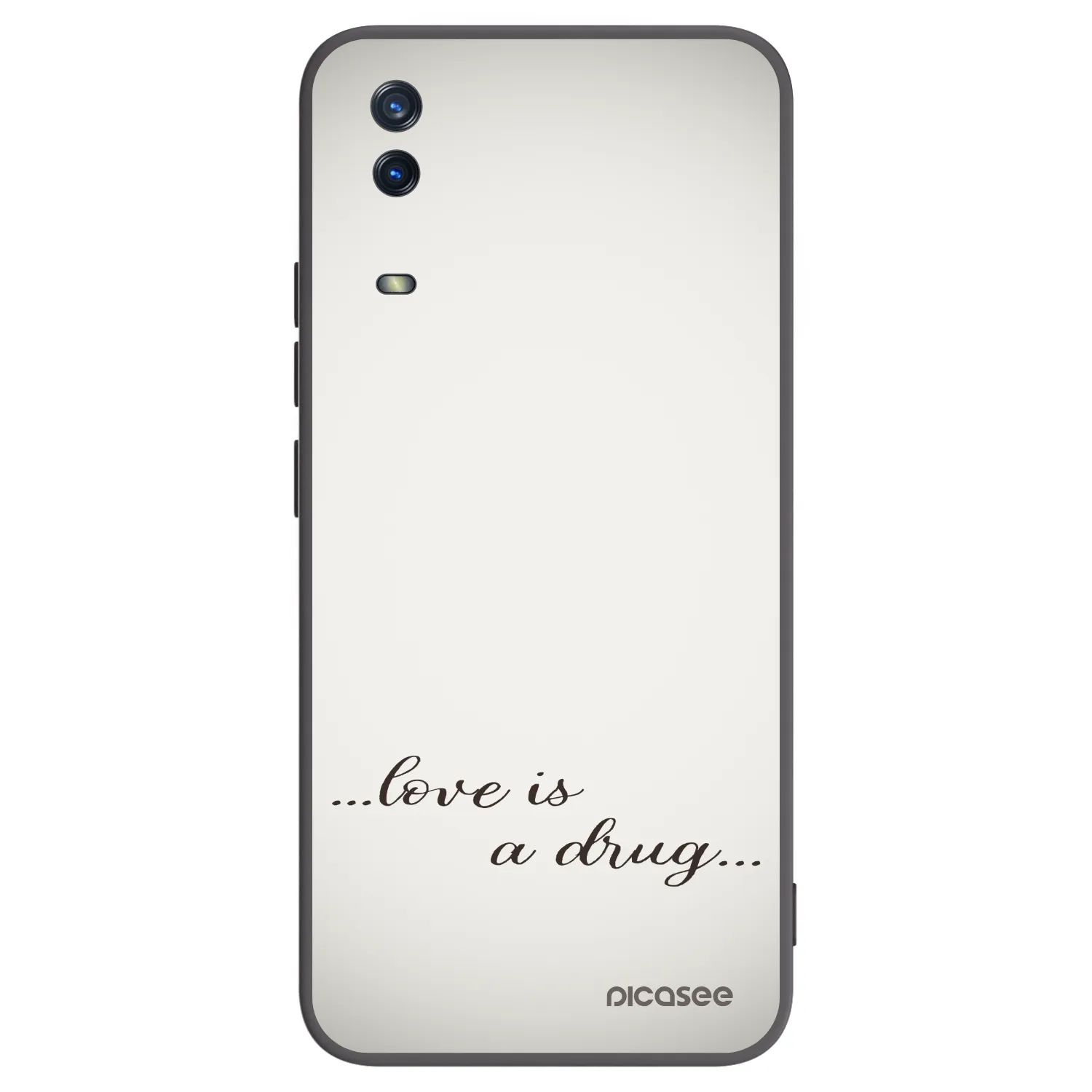 Picasee husă neagră din silicon pentru Vivo Y11s - Love is a drug