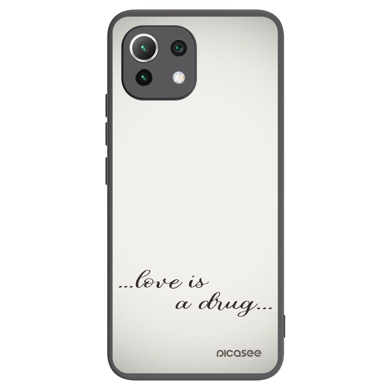 Picasee husă neagră din silicon pentru Xiaomi 11 Lite 5G NE - Love is a drug