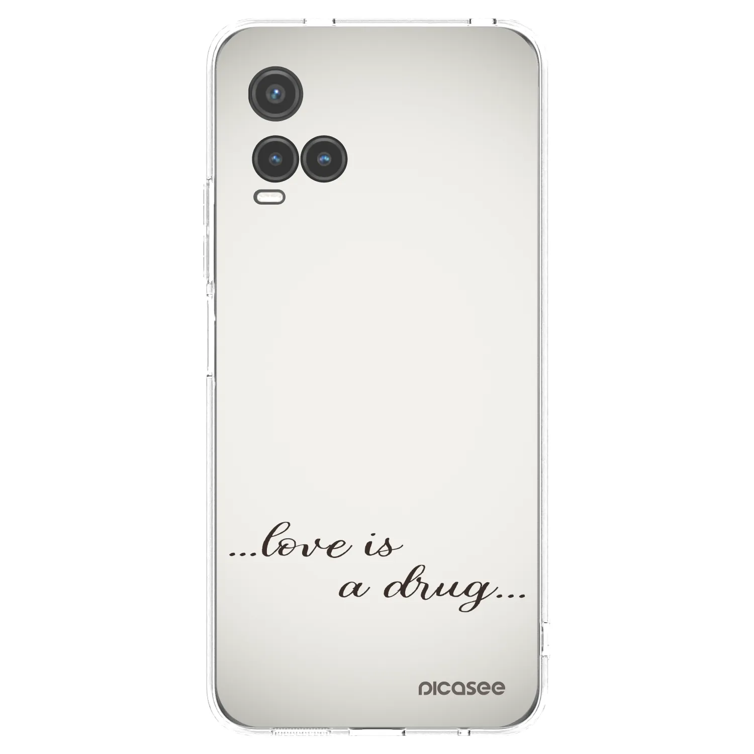 Picasee husă transparentă din silicon pentru Vivo Y33s - Love is a drug