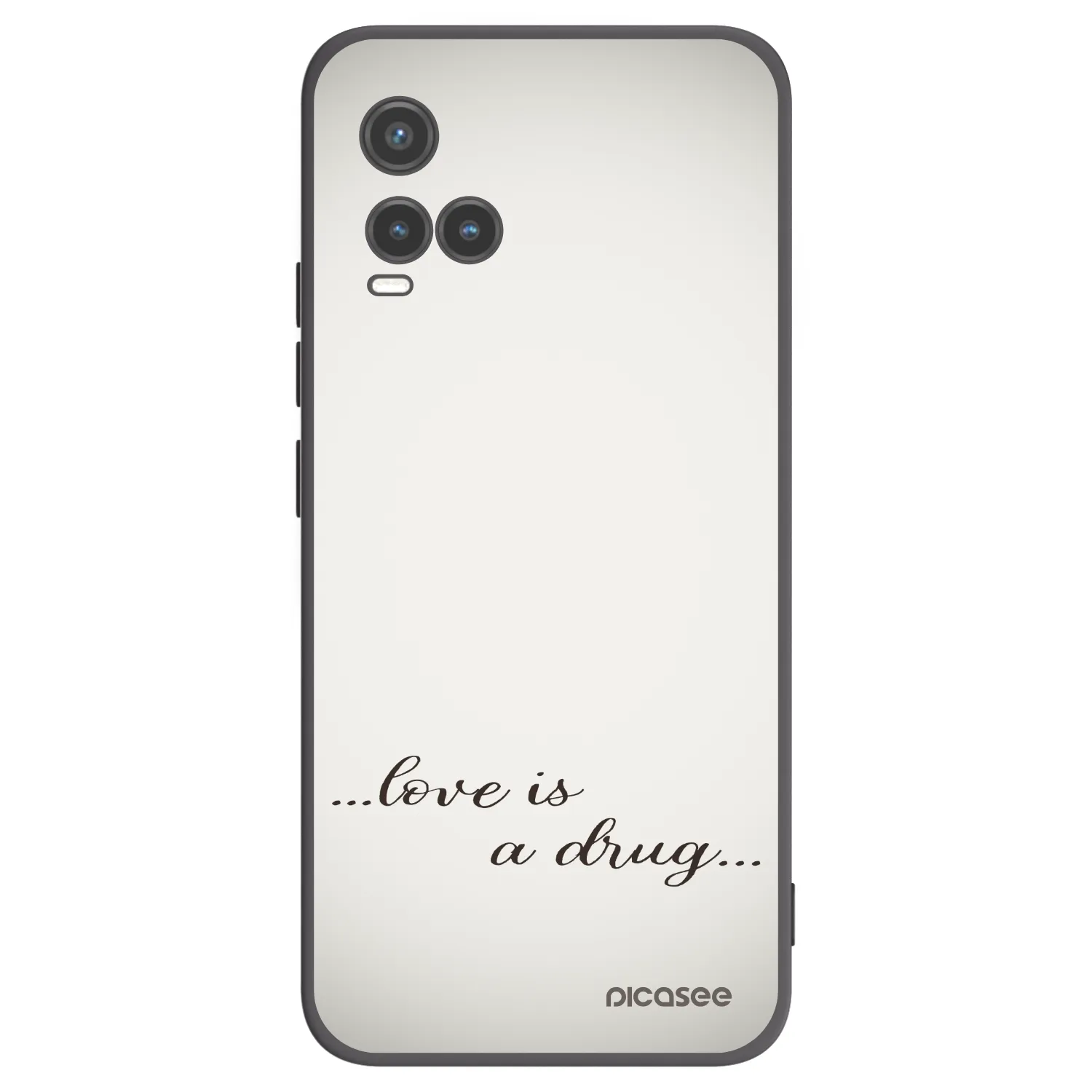 Picasee husă neagră din silicon pentru Vivo Y33s - Love is a drug