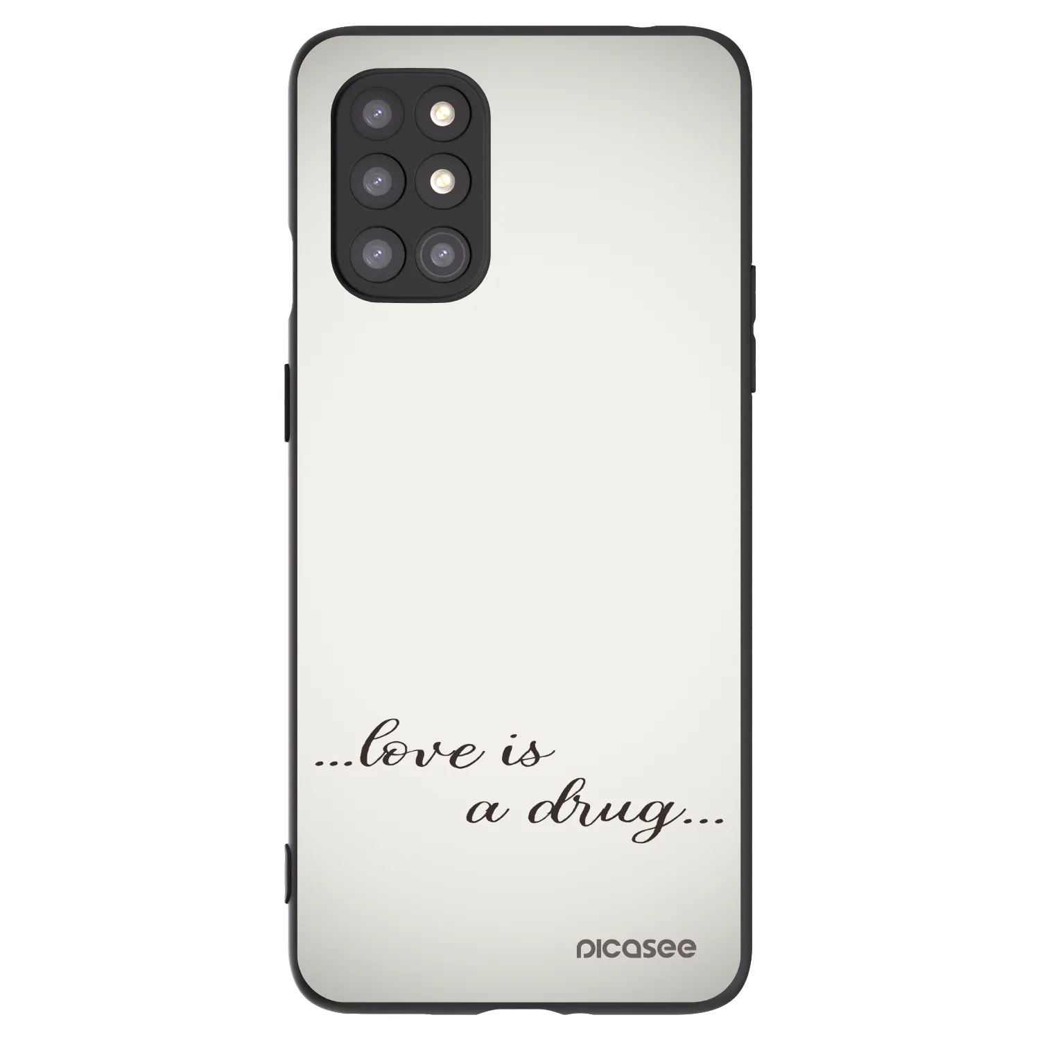 Picasee husă neagră din silicon pentru OnePlus 8T - Love is a drug