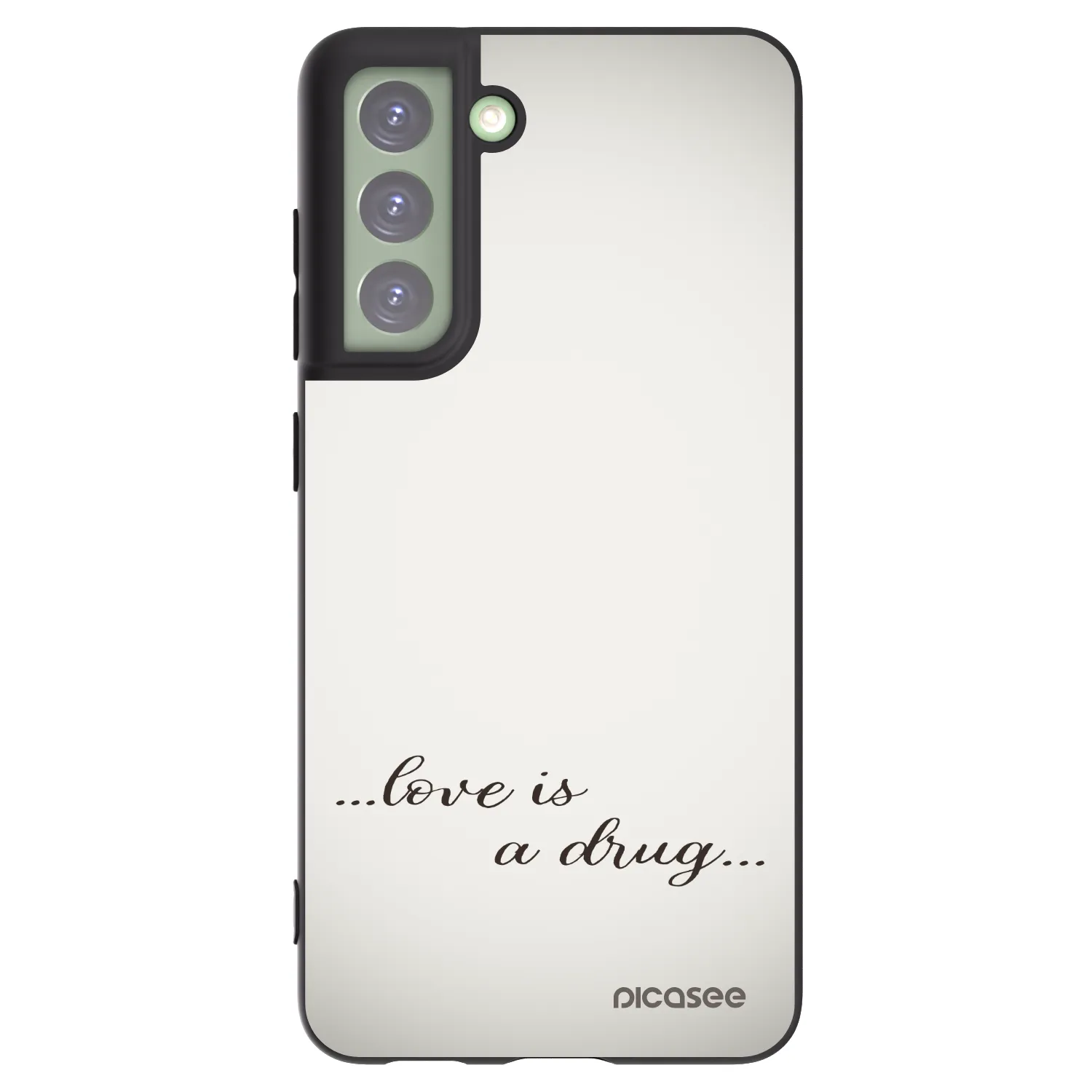Picasee husă neagră din silicon pentru Samsung Galaxy S21 FE 5G - Love is a drug