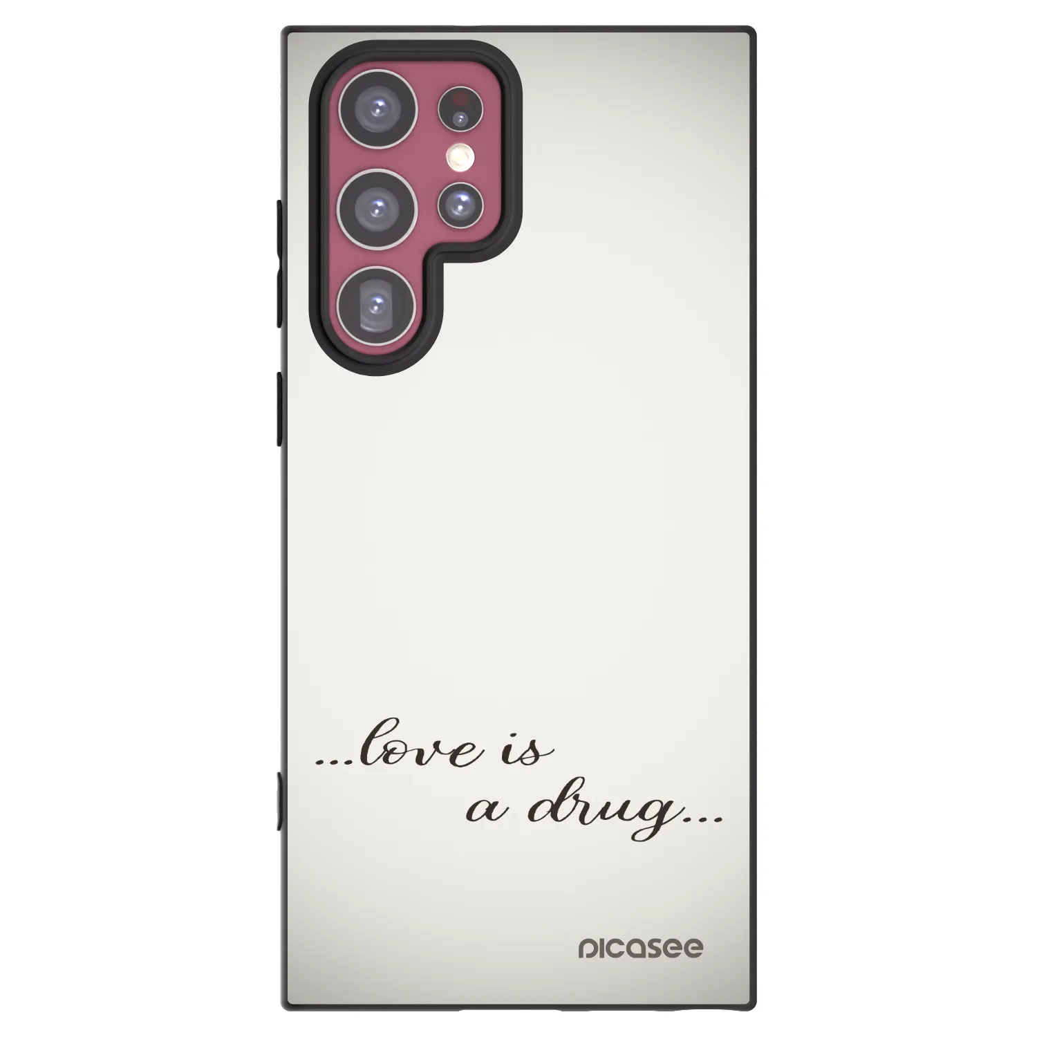 Picasee husă neagră din silicon pentru Samsung Galaxy S22 Ultra 5G - Love is a drug