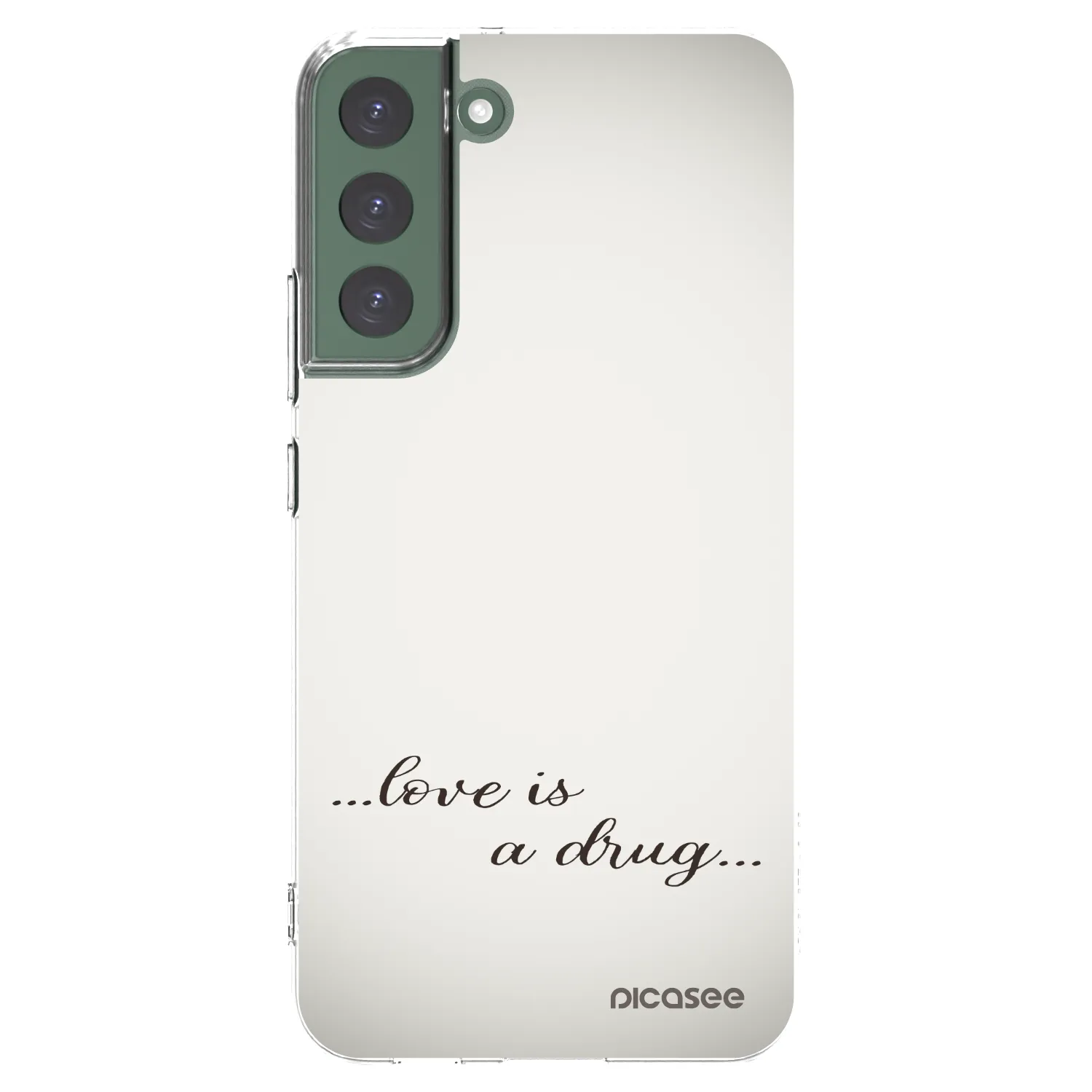Picasee husă transparentă din silicon pentru Samsung Galaxy S22+ 5G - Love is a drug
