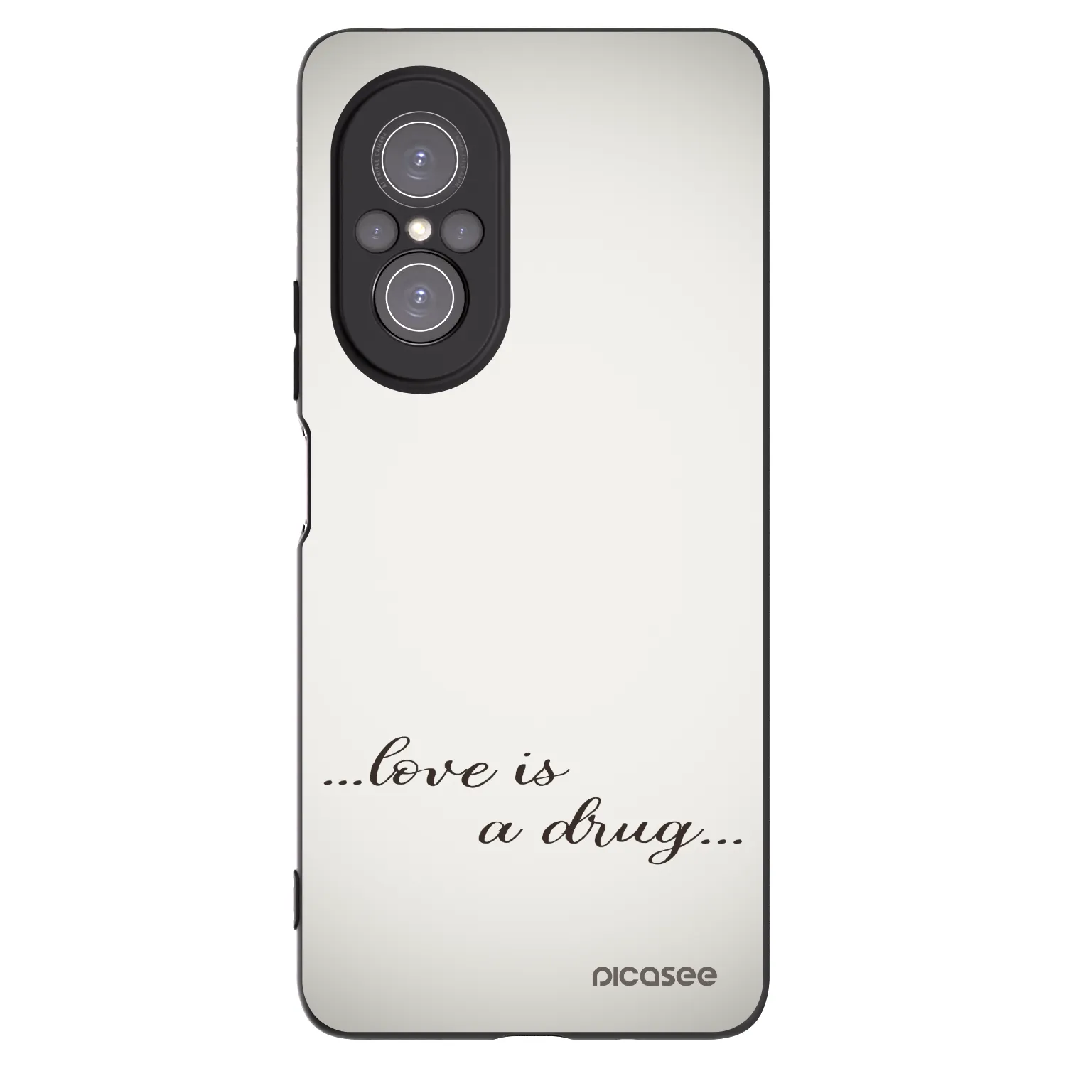 Picasee husă neagră din silicon pentru Huawei Nova 9 SE - Love is a drug