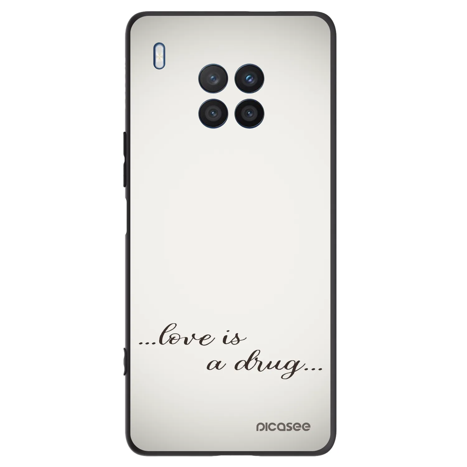 Picasee husă neagră din silicon pentru Honor 50 Lite - Love is a drug