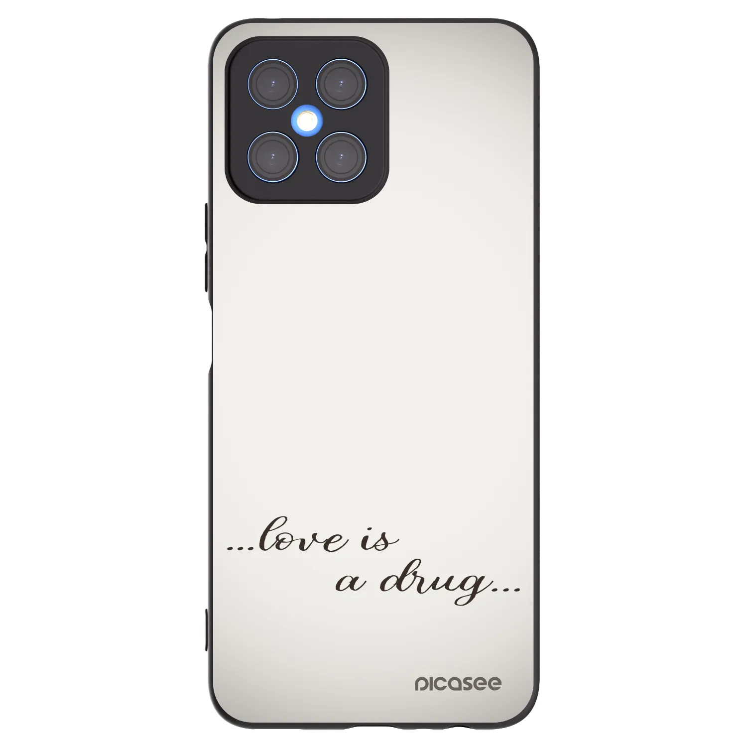 Picasee husă neagră din silicon pentru Honor X8 4G - Love is a drug