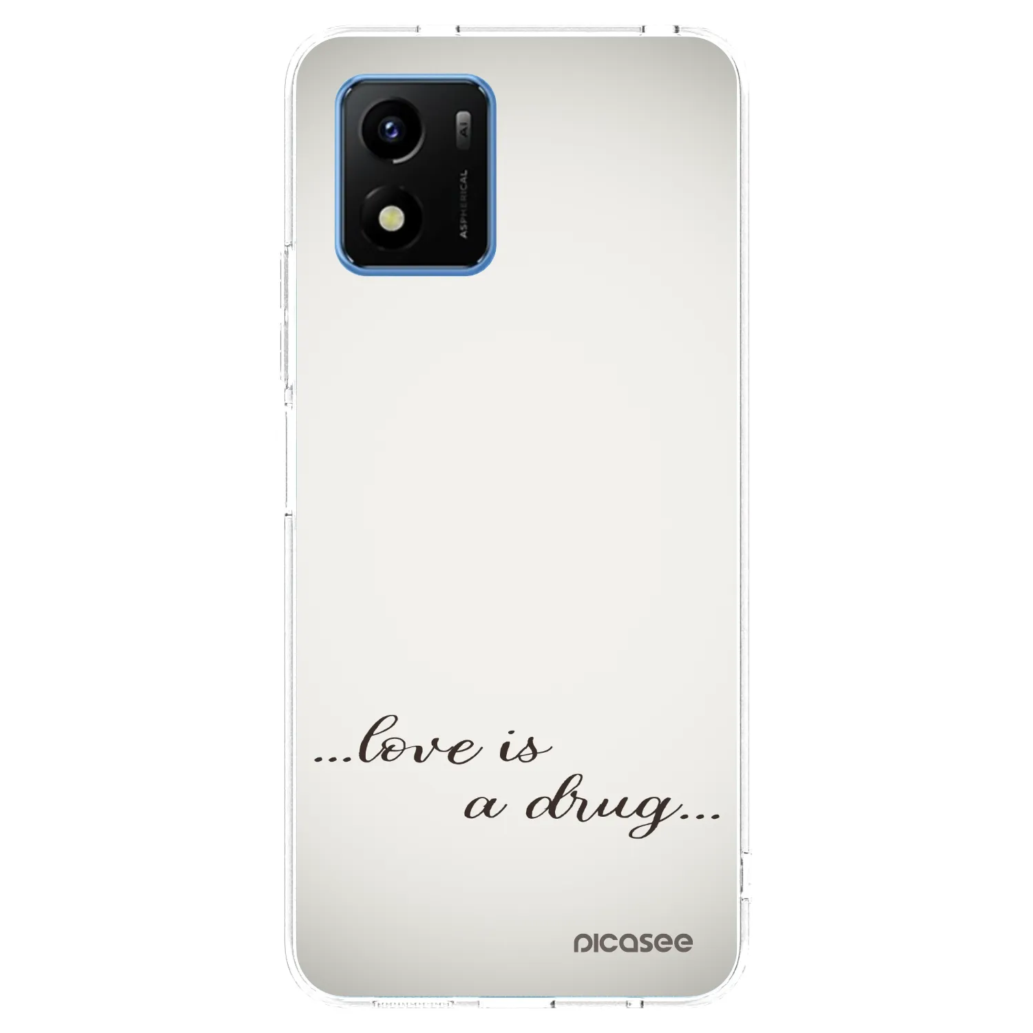 Picasee husă transparentă din silicon pentru Vivo Y01 - Love is a drug
