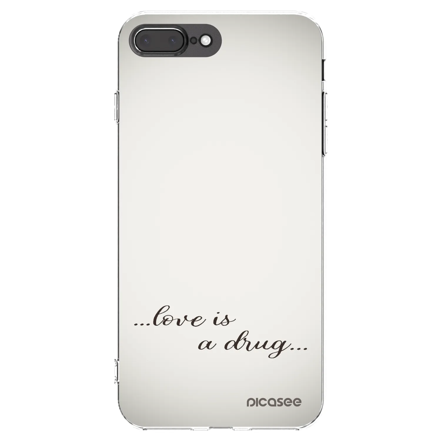 Picasee husă transparentă din silicon pentru Apple iPhone 8 Plus - Love is a drug