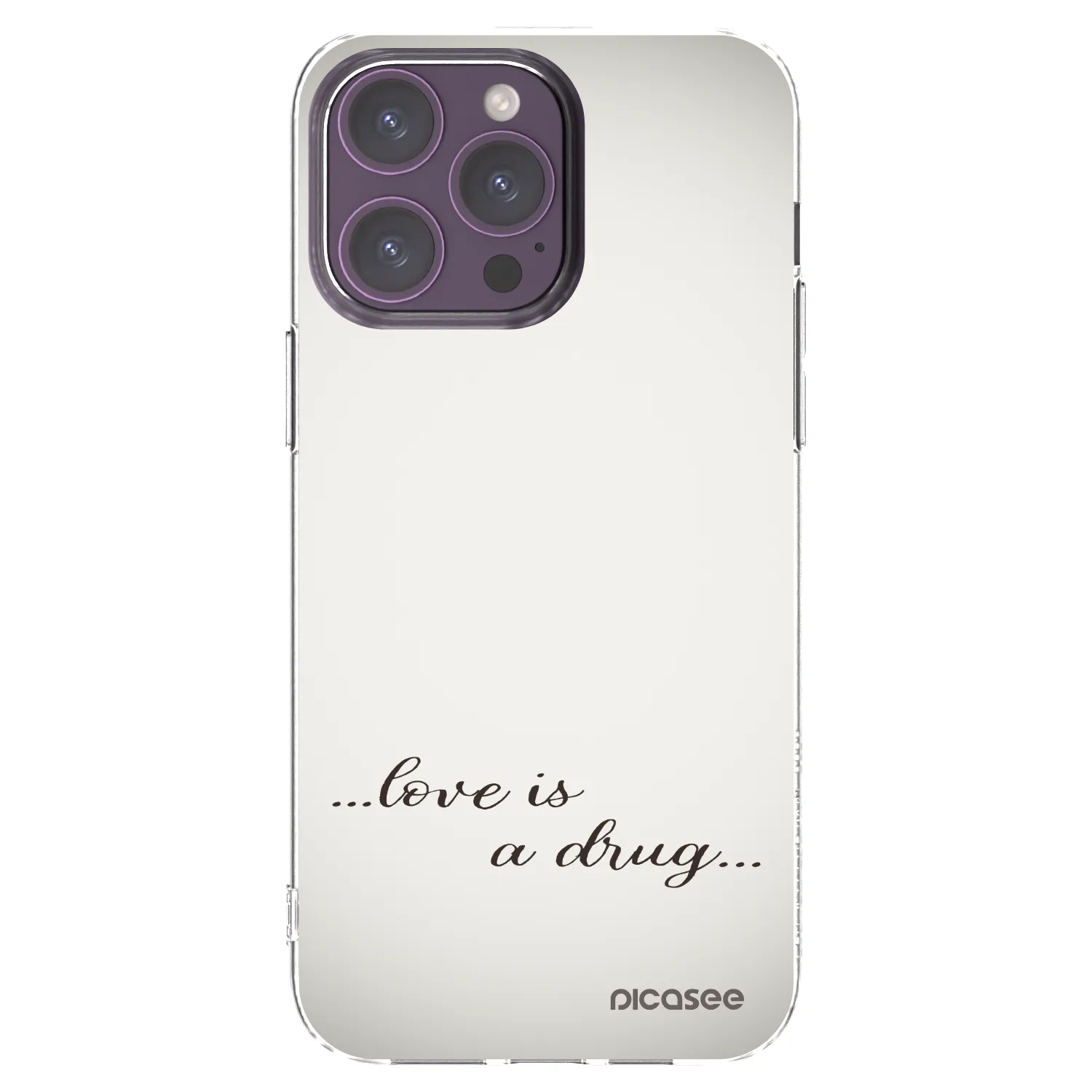 Picasee husă transparentă din silicon pentru Apple iPhone 14 Pro Max - Love is a drug