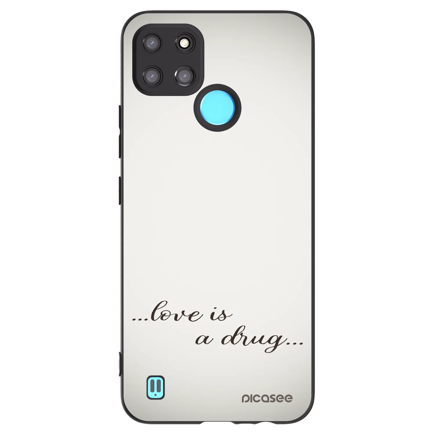 Picasee husă neagră din silicon pentru Realme C21Y - Love is a drug