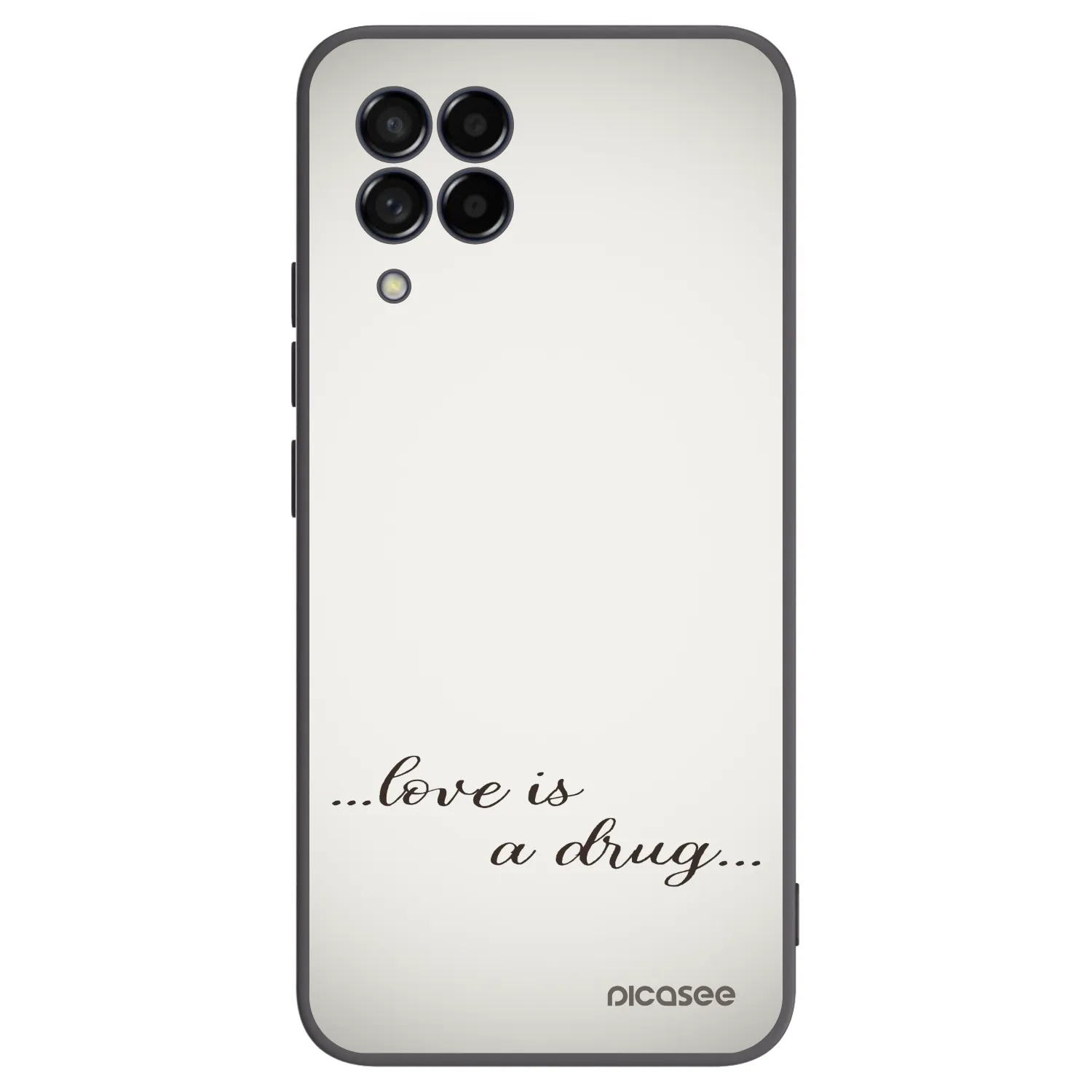 Picasee husă neagră din silicon pentru Samsung Galaxy M53 5G - Love is a drug