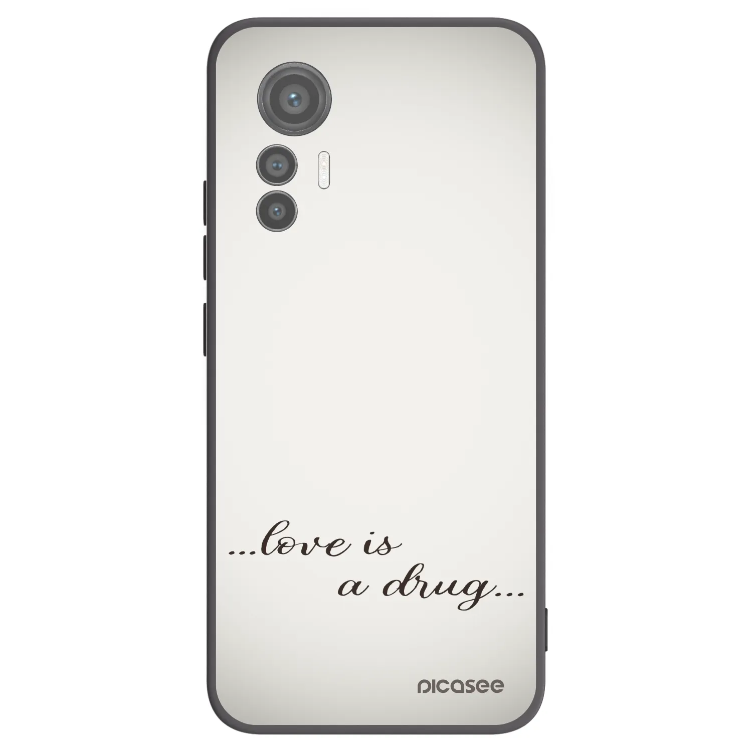 Picasee husă neagră din silicon pentru Xiaomi 12 Lite - Love is a drug