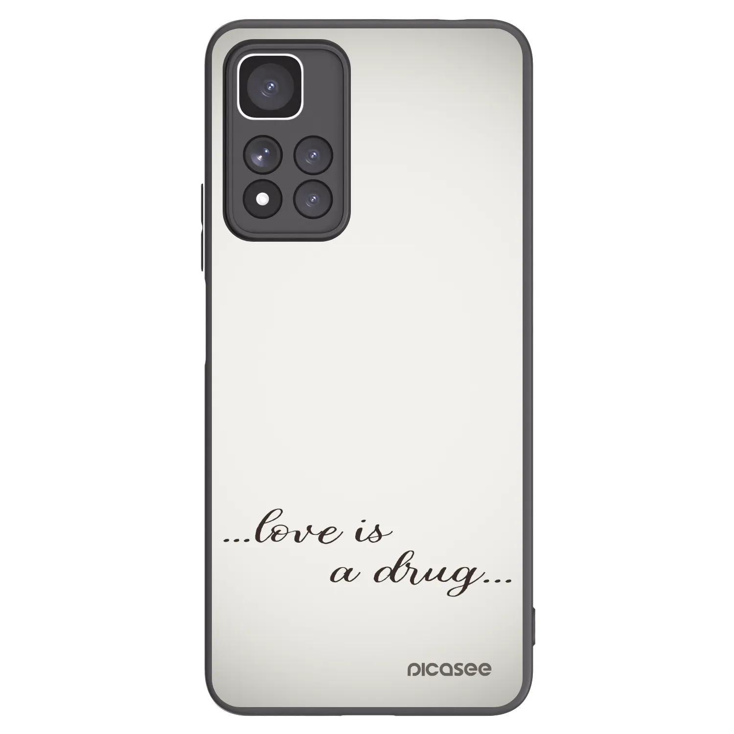 Picasee husă neagră din silicon pentru Xiaomi Redmi Note 11 Pro+ 5G - Love is a drug